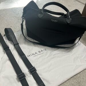 Mina Baie Nylon Emmy (midi) in gunmetal hardware